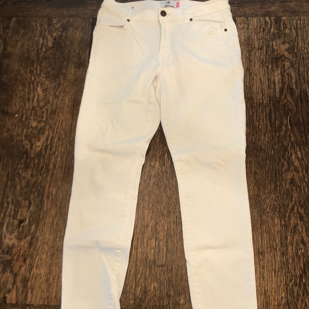 CABI HIGH RISE SKINNY STRAIGHT SIZE 12 EUC